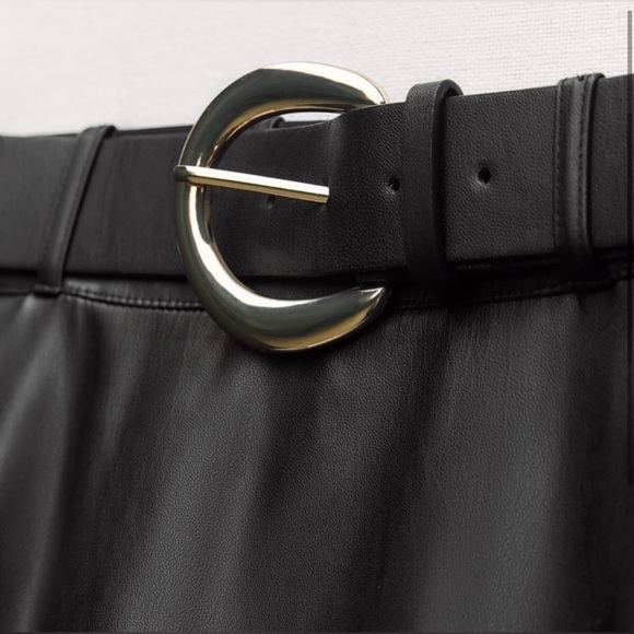 NWT - ZARA High Waisted Midi Skirt w/ Belt - Size Small - Picture 8 of 8